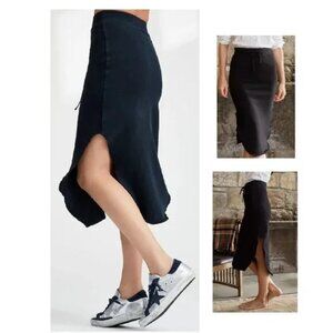 Frank & Eileen Black Midi Skirt